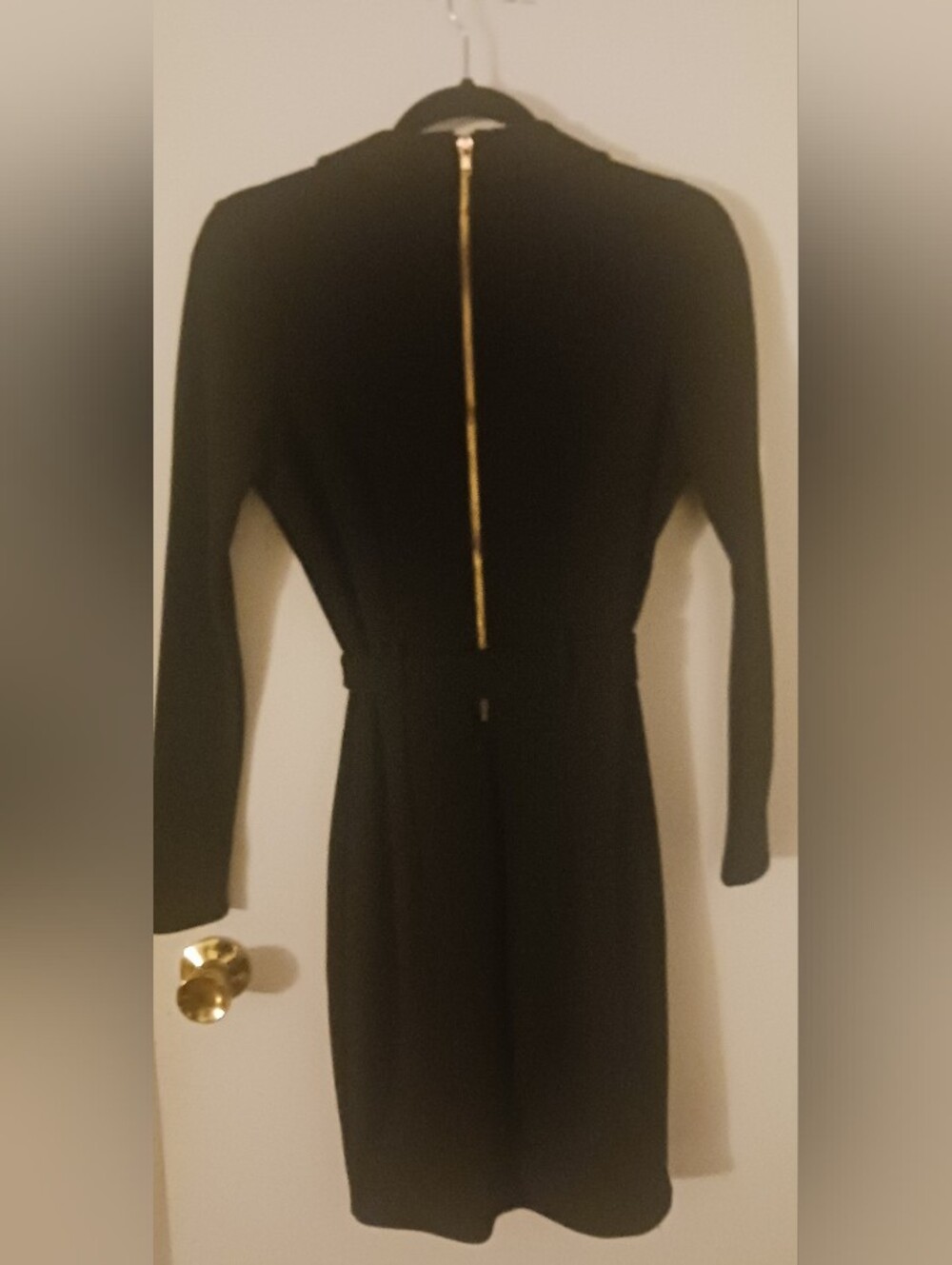 Mind Code Black Military Knit Belted Sweater Dress - Size Small - Picture 6 of 6